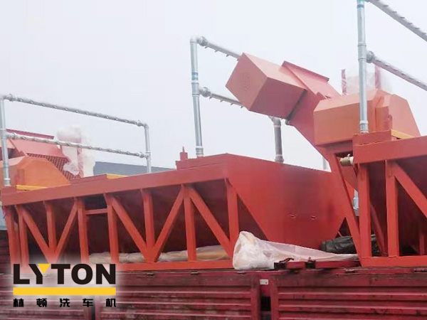 工程類清洗專用滾軸式洗輪機發往浙江溫嶺。