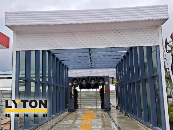 隴原大地某用戶全自動洗車機交付使用！GD系列龍門往復式全自動洗車機 日洗車量150+